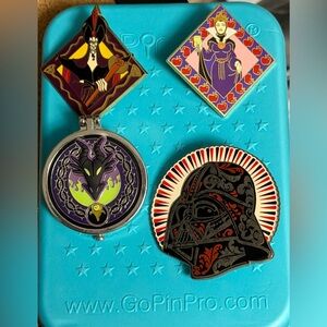 Disney villain authentic Enamel Pins jafar, evil queen, darth Vader